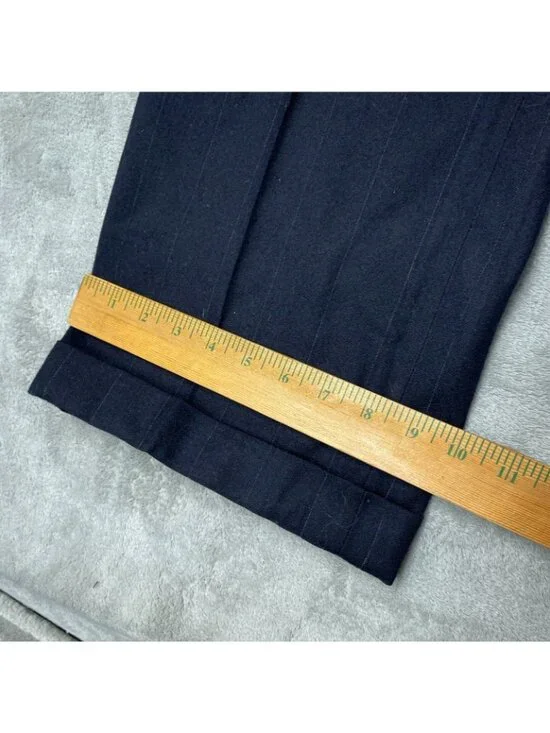 Vtg Polo By Ralph Lauren Men's 42R Double-Breasted Navy Pinstripe Suit JCK113 - Picture 15 of 16